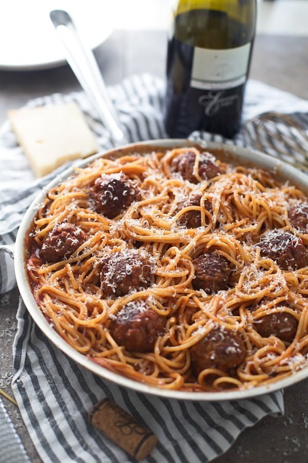 Six Ingredient Spaghetti and Meatballs