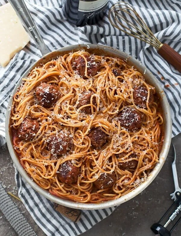 Six Ingredient Spaghetti and Meatballs - An easy, fast way to make everyone's favorite Italian dish!