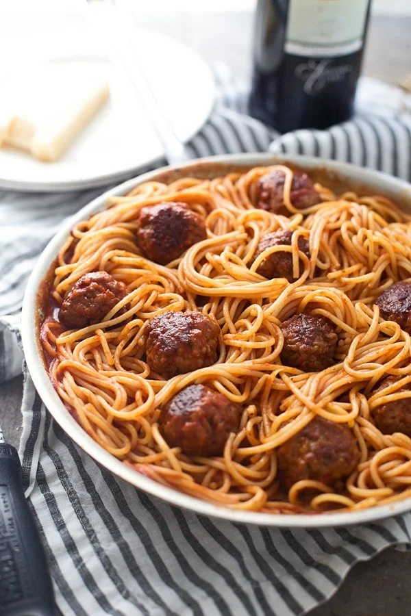 Six Ingredient Spaghetti and Meatballs - An easy, fast way to make everyone's favorite Italian dish!