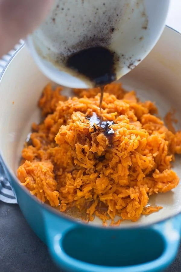 4 Ingredient Mashed Sweet Potatoes with Brown Butter and Brown Sugar