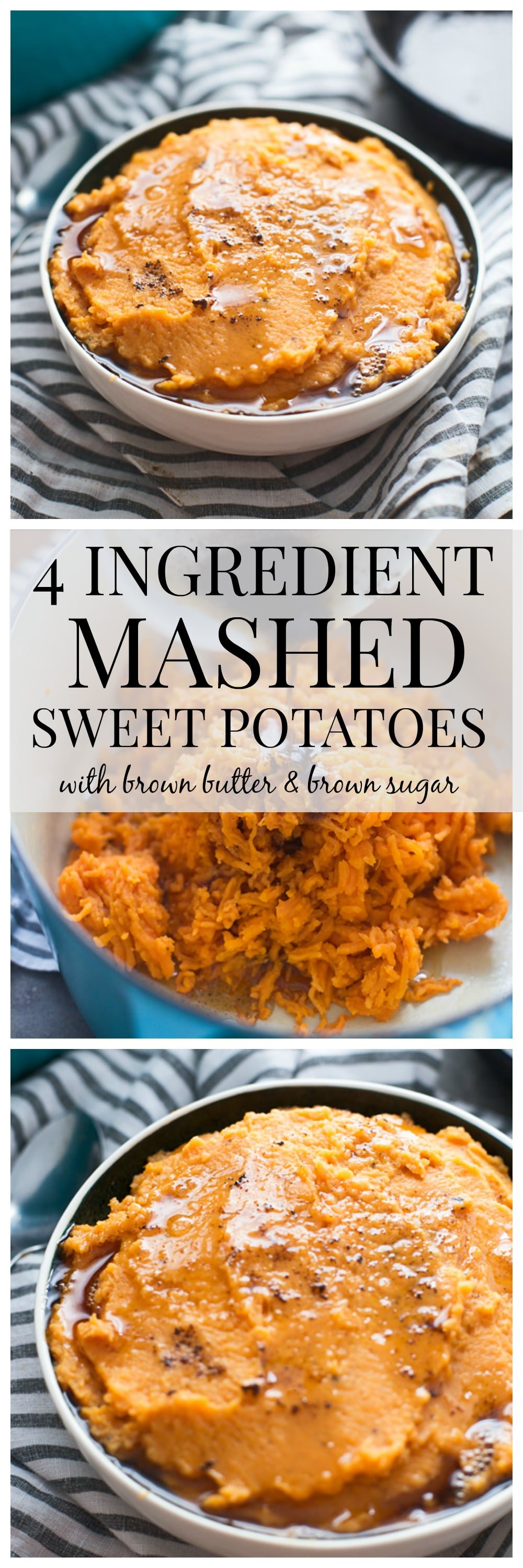 4 Ingredient Mashed Sweet Potatoes with Brown Butter and Brown Sugar ...