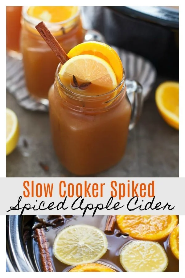 Slow Cooker Spiked Spiced Apple Cider