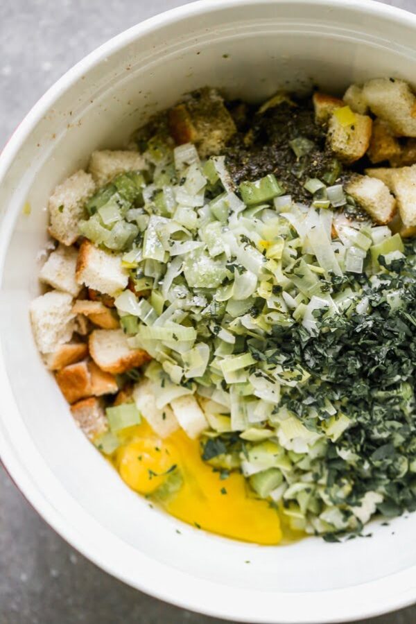 Traditional Stuffing with Leeks and Sage Cooking for Keeps