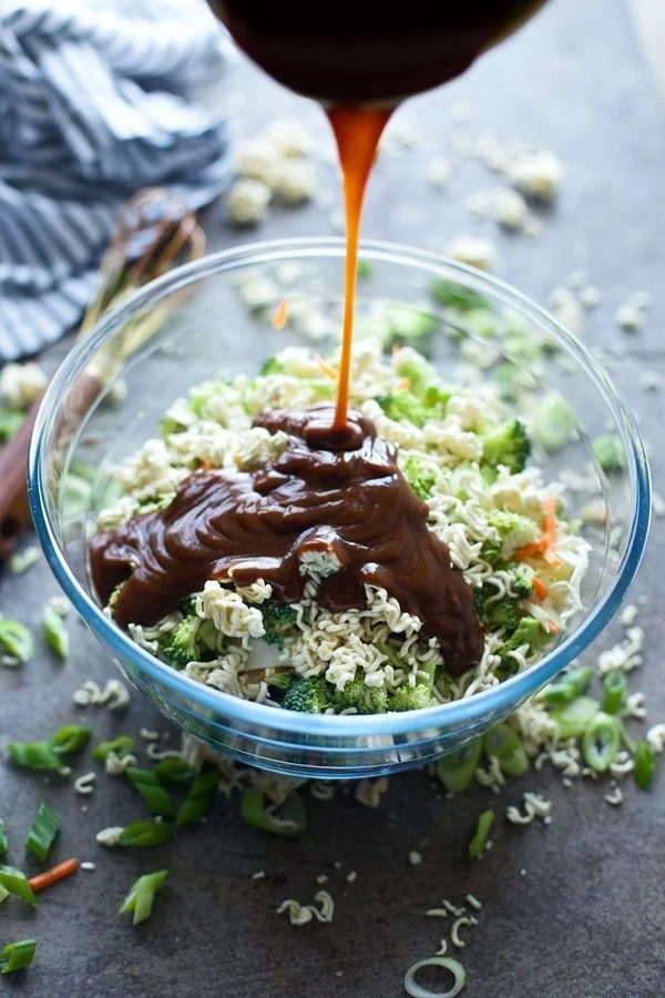 Broccoli Ramen Salad with Peanut Sauce