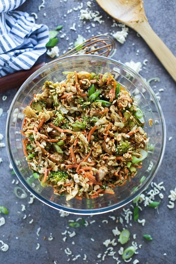 Broccoli Ramen Salad with Peanut Sauce