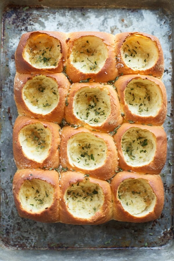 Cheesy Garlic Bread and Meatball Rolls