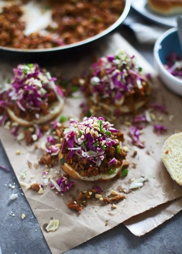Asian Sloppy Joe Sliders with Sesame Slaw
