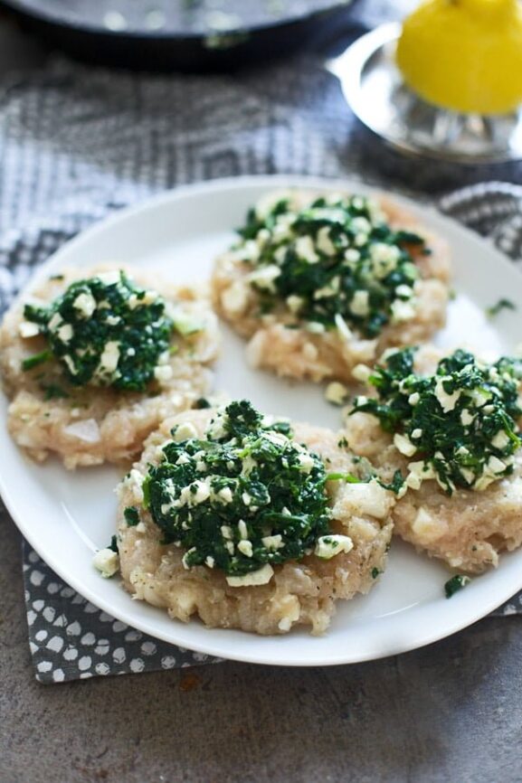 Spanakopita Stuffed Chicken Burgers with Tzatziki Cooking for Keeps