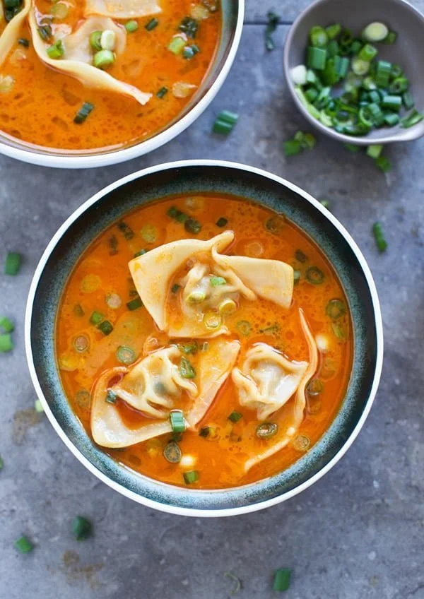 Coconut Curry Wonton Soup