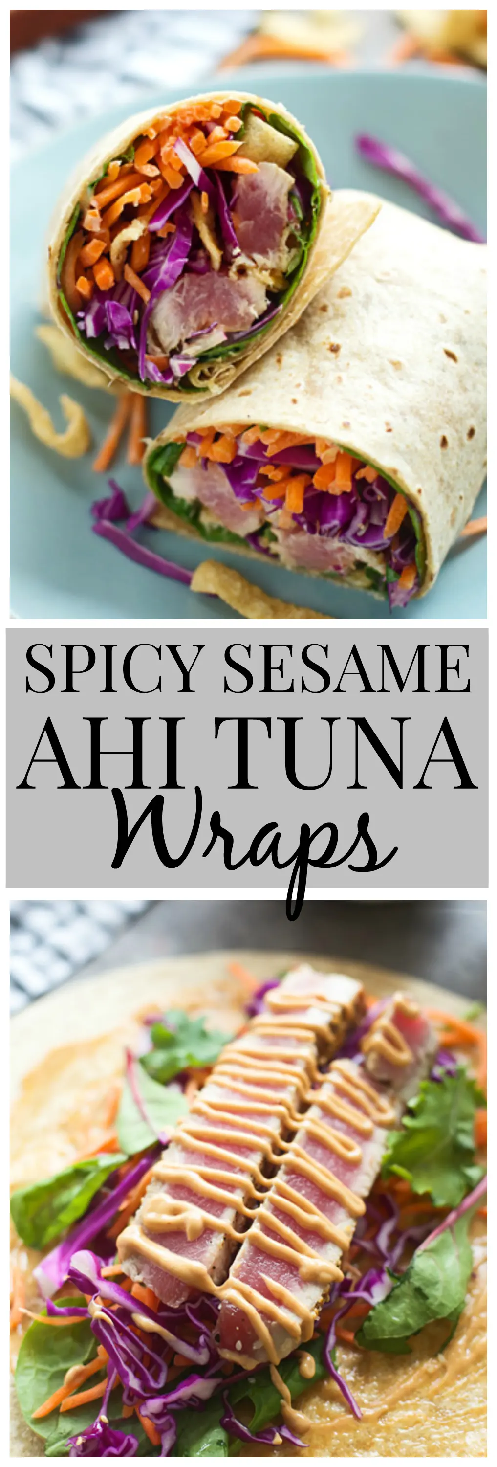 Spicy Sesame Ahi Tuna Wraps