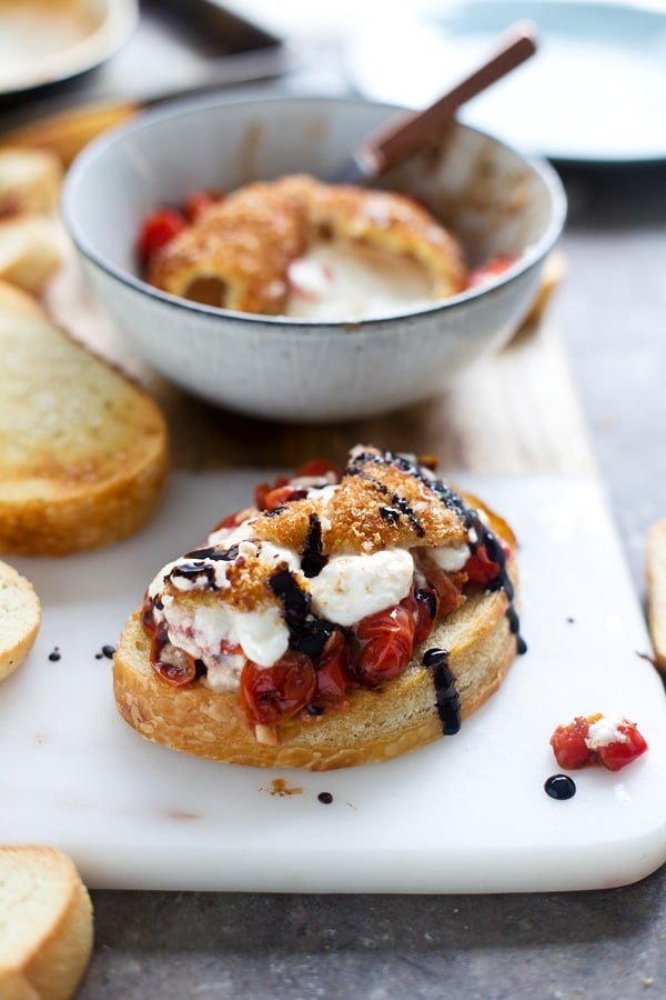 Fried Burrata with Cherry Tomato Sauce Cooking for Keeps