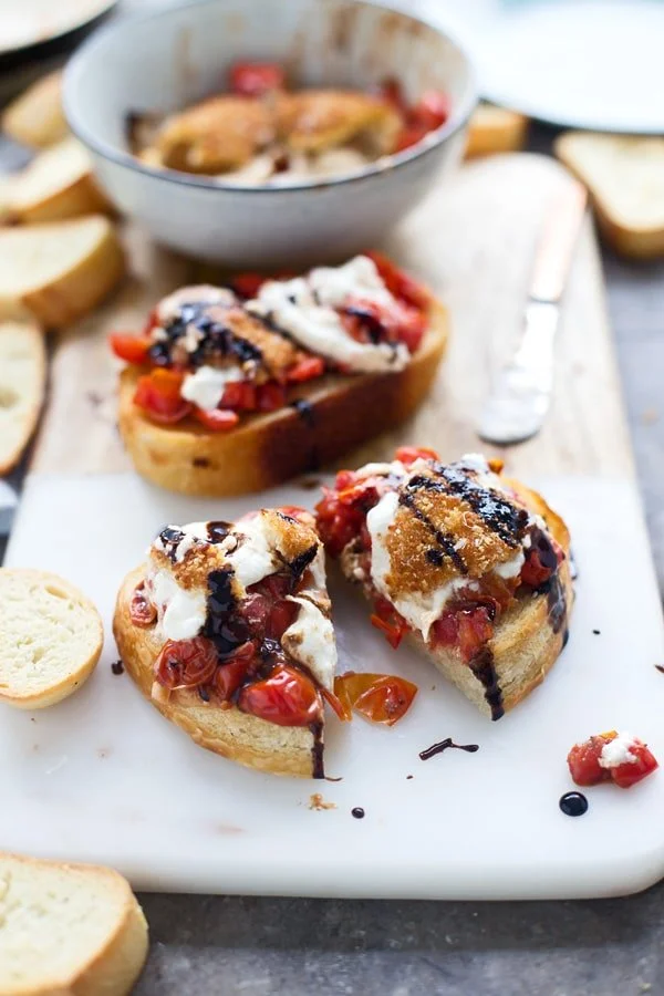 Fried Burrata with Cherry Tomato Sauce