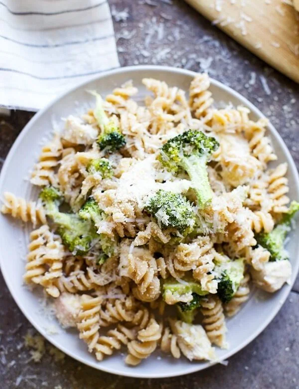 Lemony Roasted Chicken & Broccoli Rotini - Only 8 ingredients!