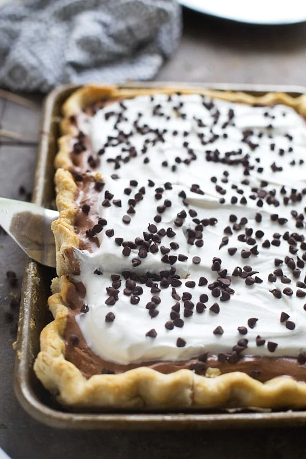 French Silk Slab Pie