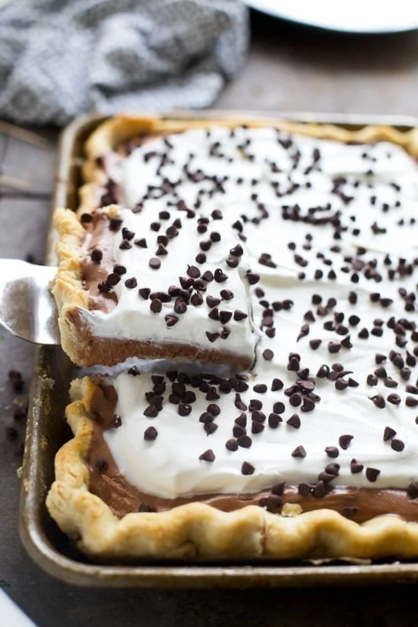 French Silk Slab Pie