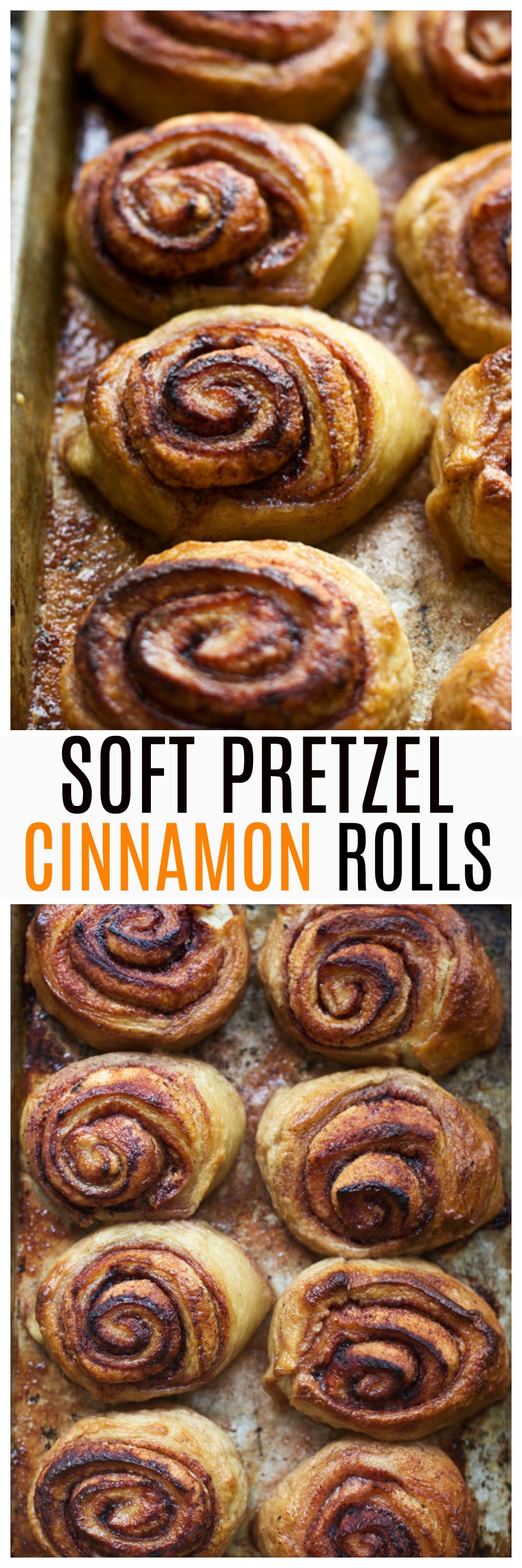 Pretzel Cinnamon Rolls with Cream Cheese Glaze