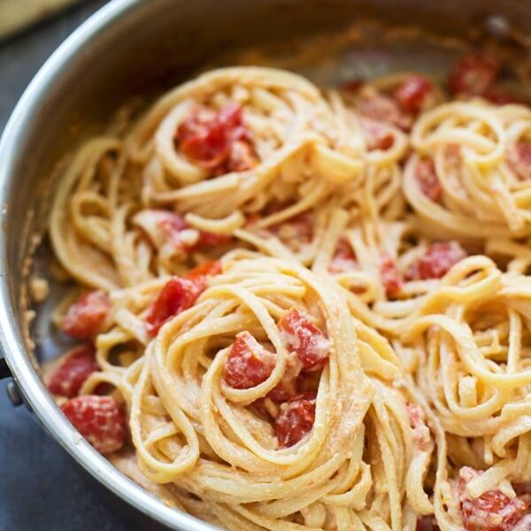 Five Ingredient Cherry Tomato & Ricotta Linguini