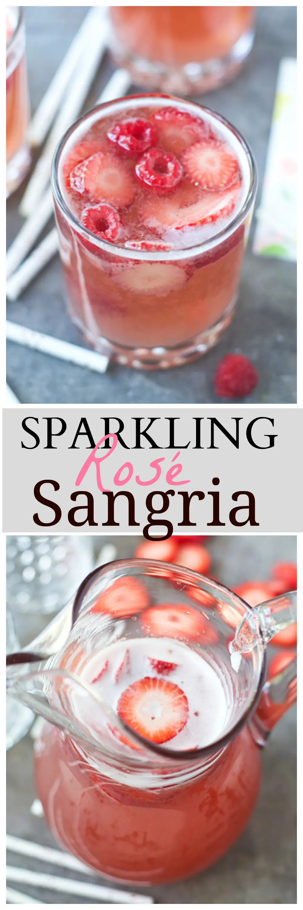 Sparkling Rosé Sangria - So light and refreshing! 