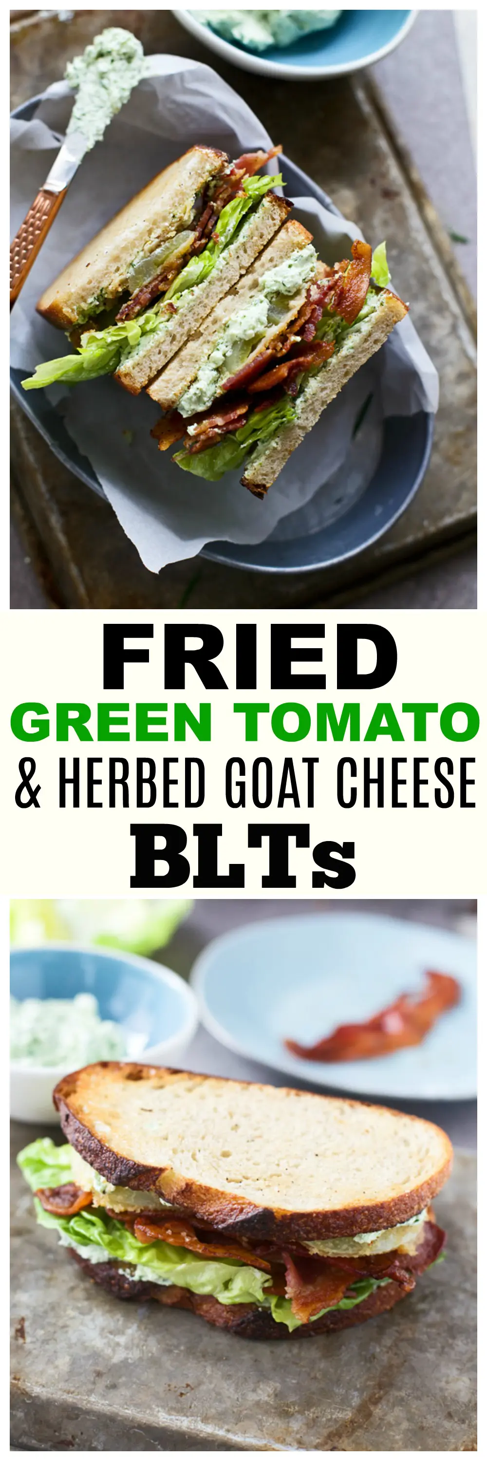 Fried Green Tomato & Goat Cheese BLT Sandwiches