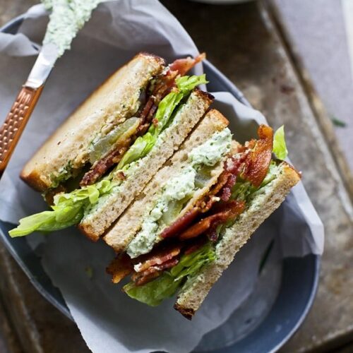 Fried Green Tomato & Goat Cheese BLT Cooking for Keeps