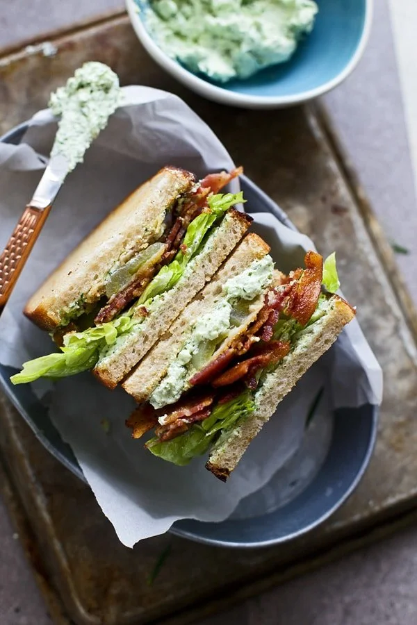 Fried Green Tomato &amp; Goat Cheese BLT