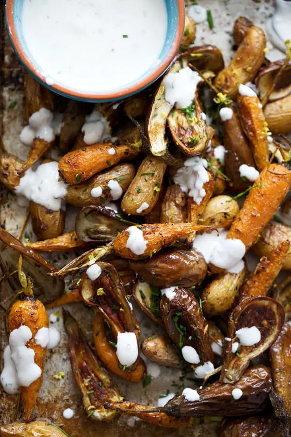 Roasted Summer Veggies with Lemon Zest and Fennel 