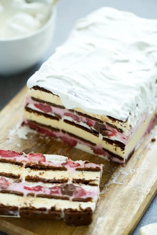 Strawberry Ice Cream Sandwich Cake