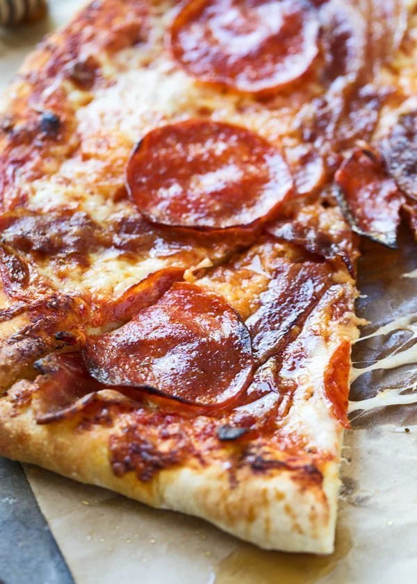 Best Pepperoni &amp; Bacon Pizza with Truffle Honey