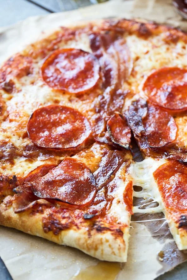 Best Pepperoni Bacon Pizza With Truffle Honey Cooking For Keeps