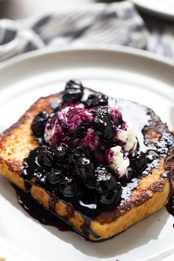 Blueberry Cream Cheese Stuffed French Toast