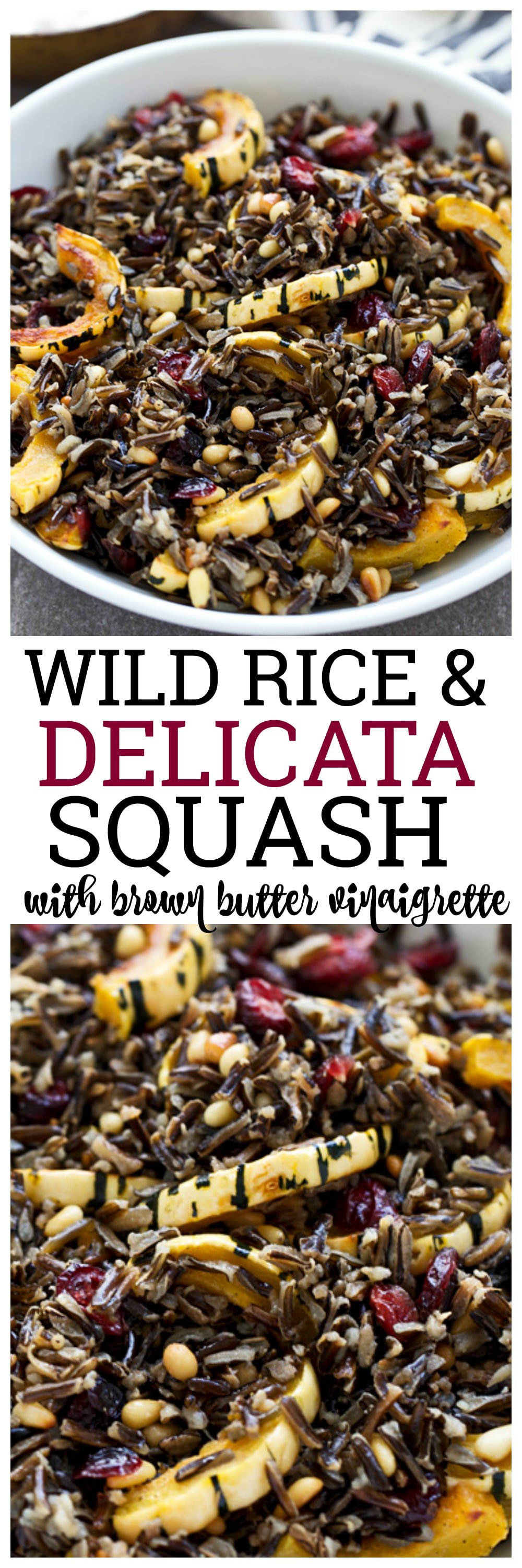 Wild Rice & Delicata Squash with Brown Butter Vinaigrette