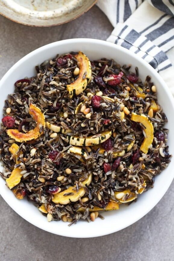 Wild Rice & Delicata Squash with Brown Butter Vinaigrette Cooking for