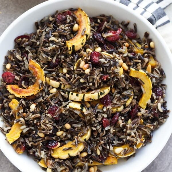 Wild Rice & Delicata Squash with Brown Butter Vinaigrette