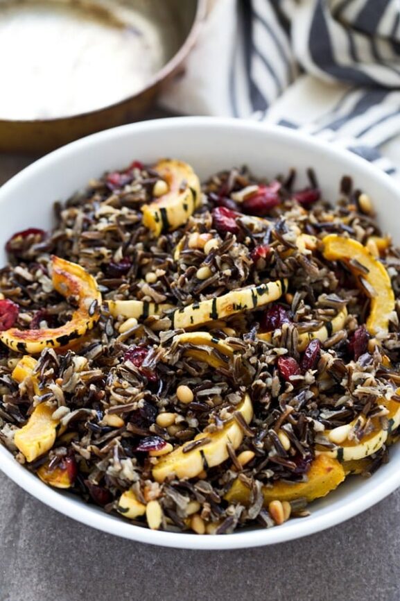 Wild Rice & Delicata Squash with Brown Butter Vinaigrette Cooking for