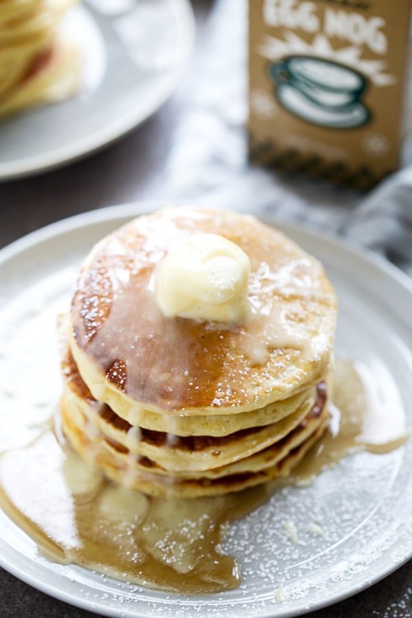 Eggnog Buttermilk Pancakes