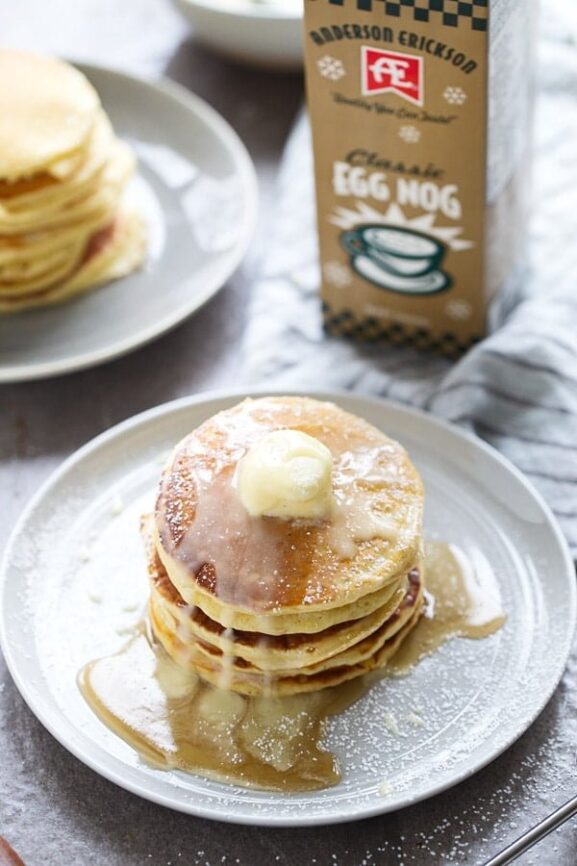 Eggnog Buttermilk Pancakes