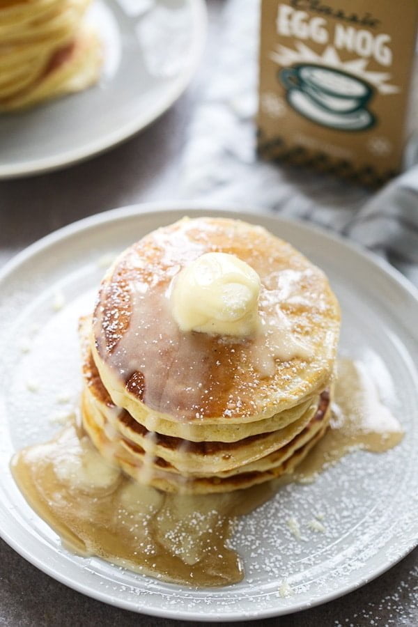 Eggnog Buttermilk Pancakes