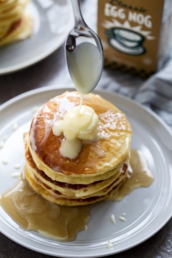 Eggnog Buttermilk Pancakes