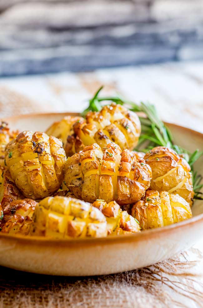 Hedgehog Rosemary Roasted Potatoes