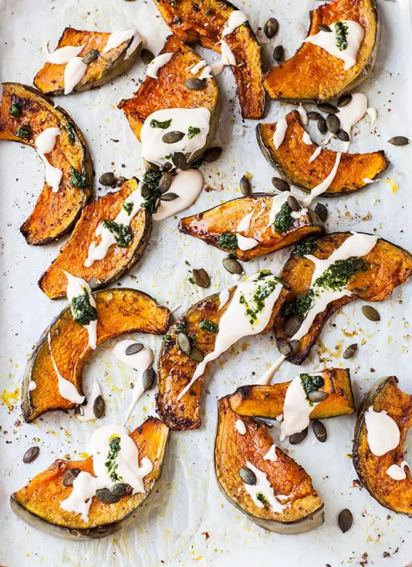 Roasted Pumpkin with Chili Yogurt