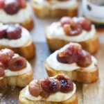 Roasted Grape, Whipped Ricotta and Truffle Honey Crostini