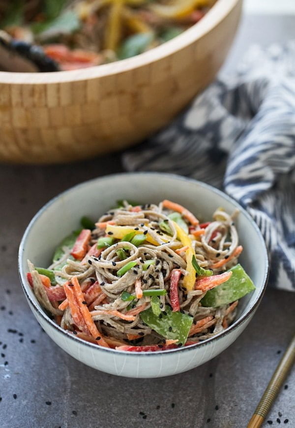 Tahini Veggie Soba Noodles