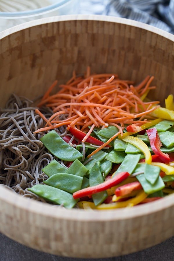 Tahini Veggie Soba Noodles