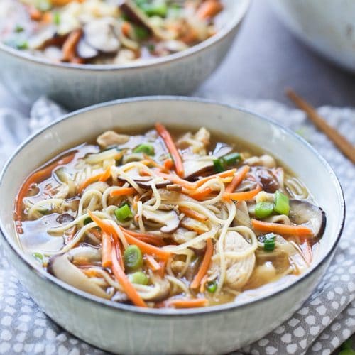Easy Asian Chicken Noodle Soup - Cooking for Keeps