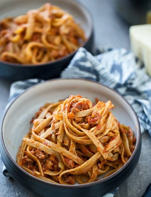 Healthy Turkey and Mushroom Bolognese