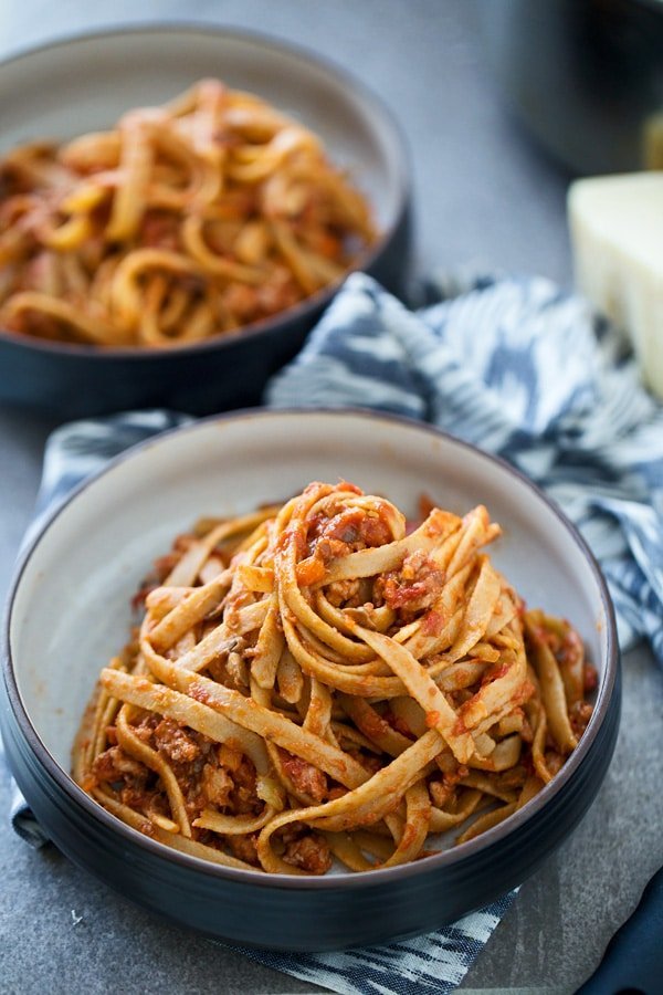 Healthy Turkey and Mushroom Bolognese