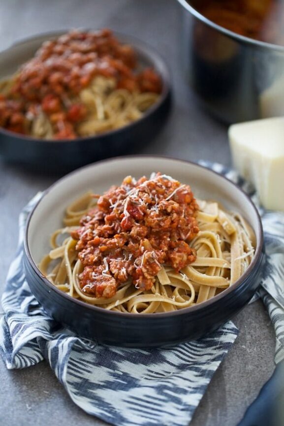 Healthy Turkey and Mushroom Bolognese Cooking for Keeps