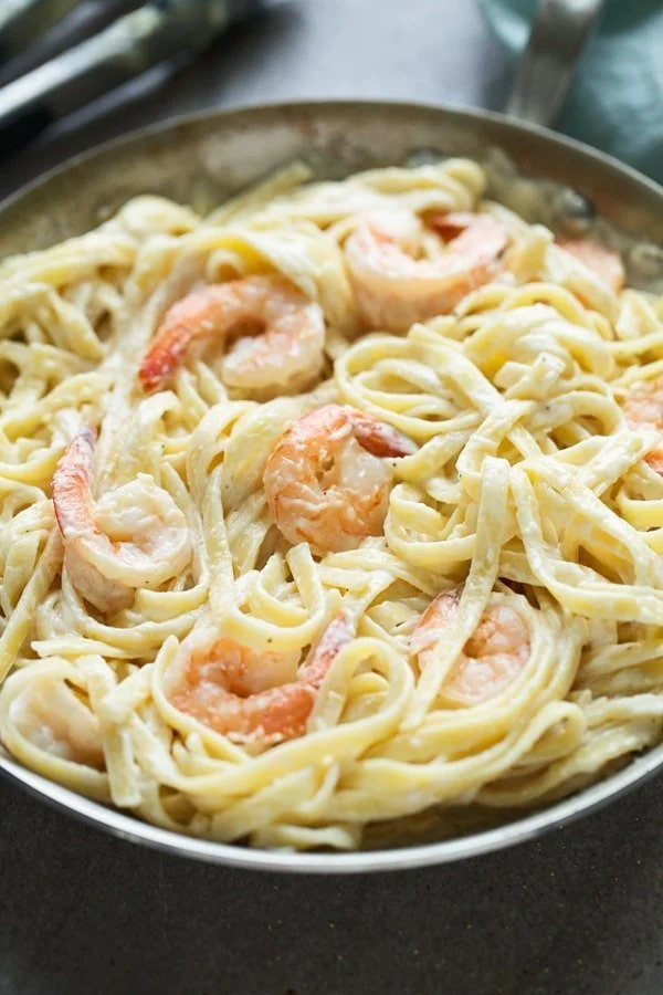 Shrimp Alfredo Pasta Recipe - BHe