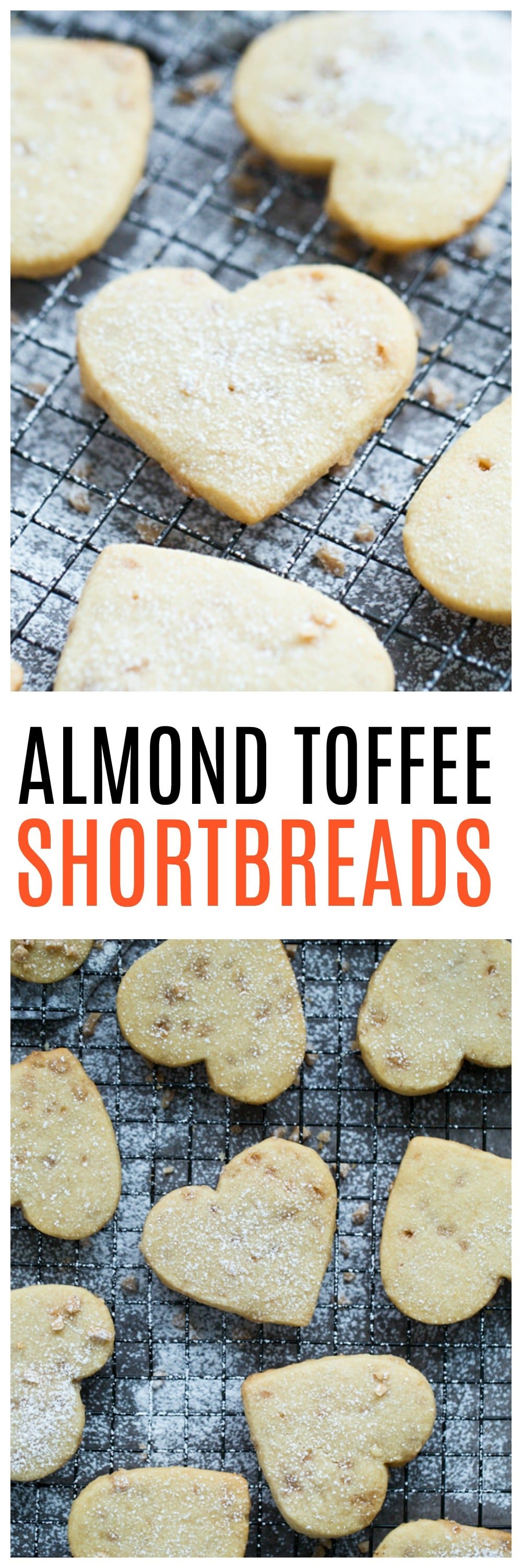 Almond Toffee Shortbread Cookies