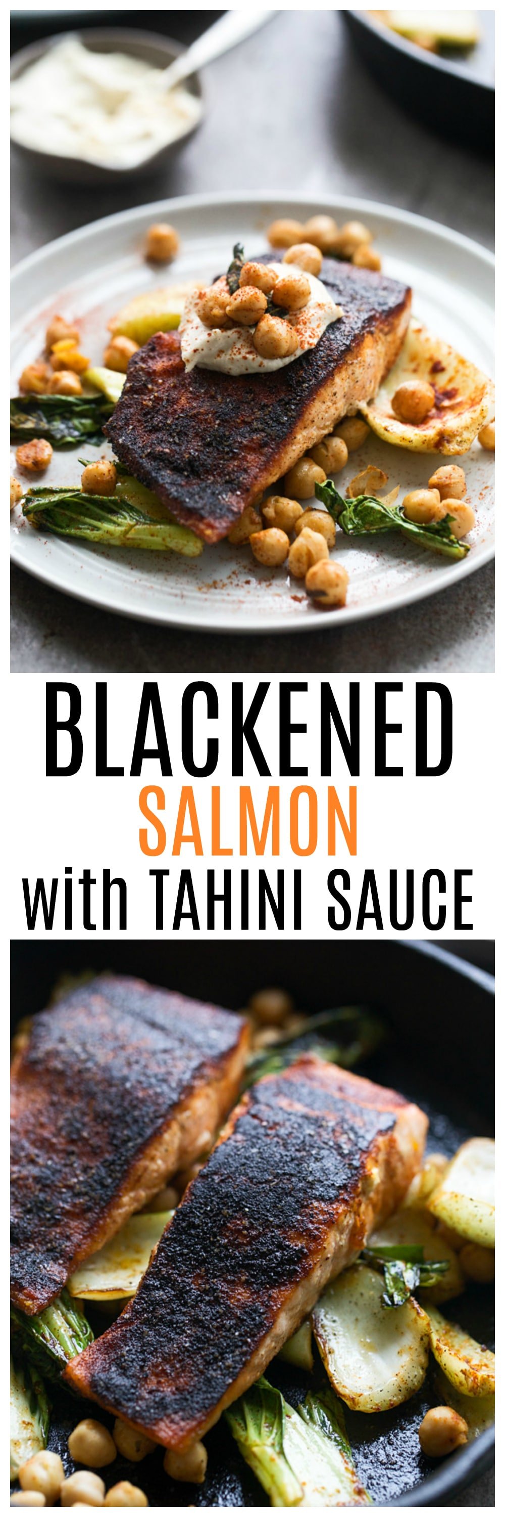 Blackened Salmon with Tahini Sauce